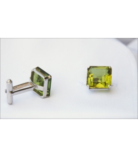 Boutons de manchette CRYSTAL VERT