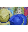 24 HOUR Pistachio & Royal Blue with LEOPARD scarf by MyBob 