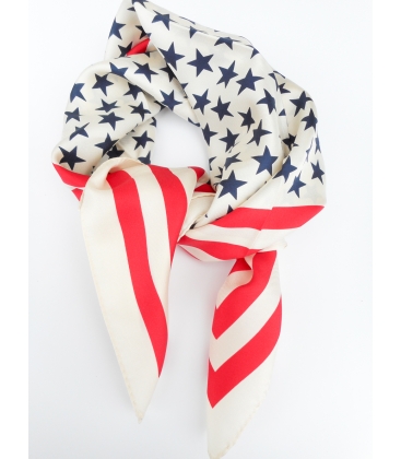 Square silk bandana STARS & STRIPES 