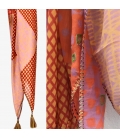Foulard carre BLOCK rose