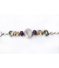 Silver bracelet with semi-precious stones PRECIOUS MULTICO 