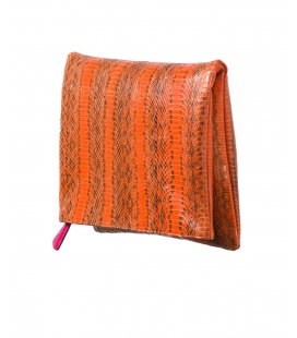 Folding snakeskin clutch BELLA 